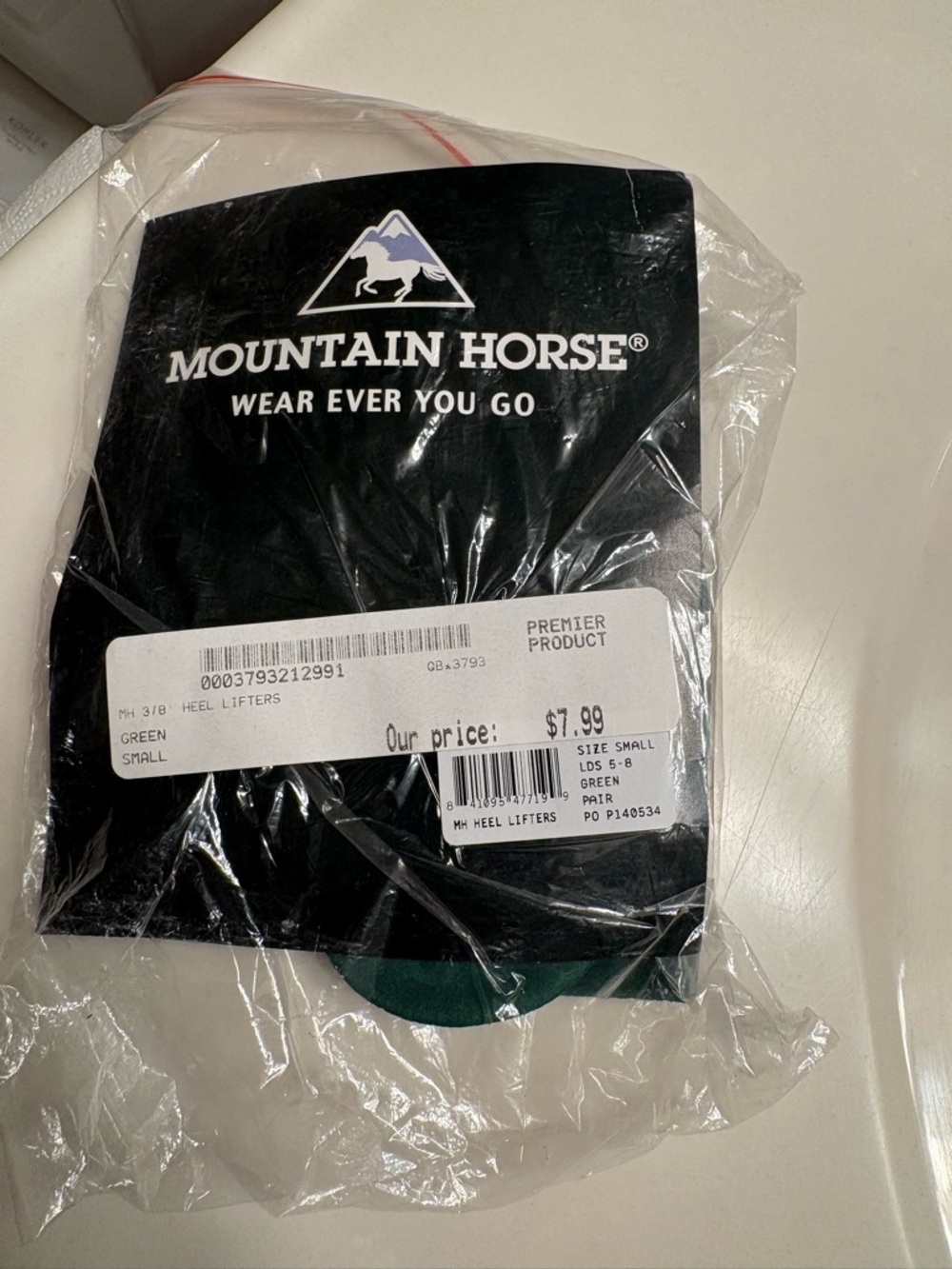 Mountain Horse Green Heel Lifters - Women's Small